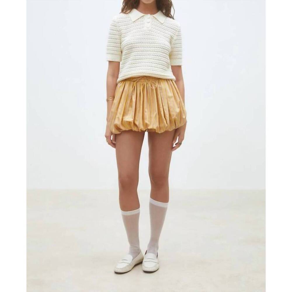 NEW SUNCOO praka fancy knit polo sweater in cream